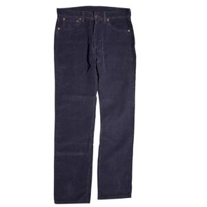 Vintage Levis Corduroy Pants Mens 33x34 Navy Blue Straight Leg Y2K